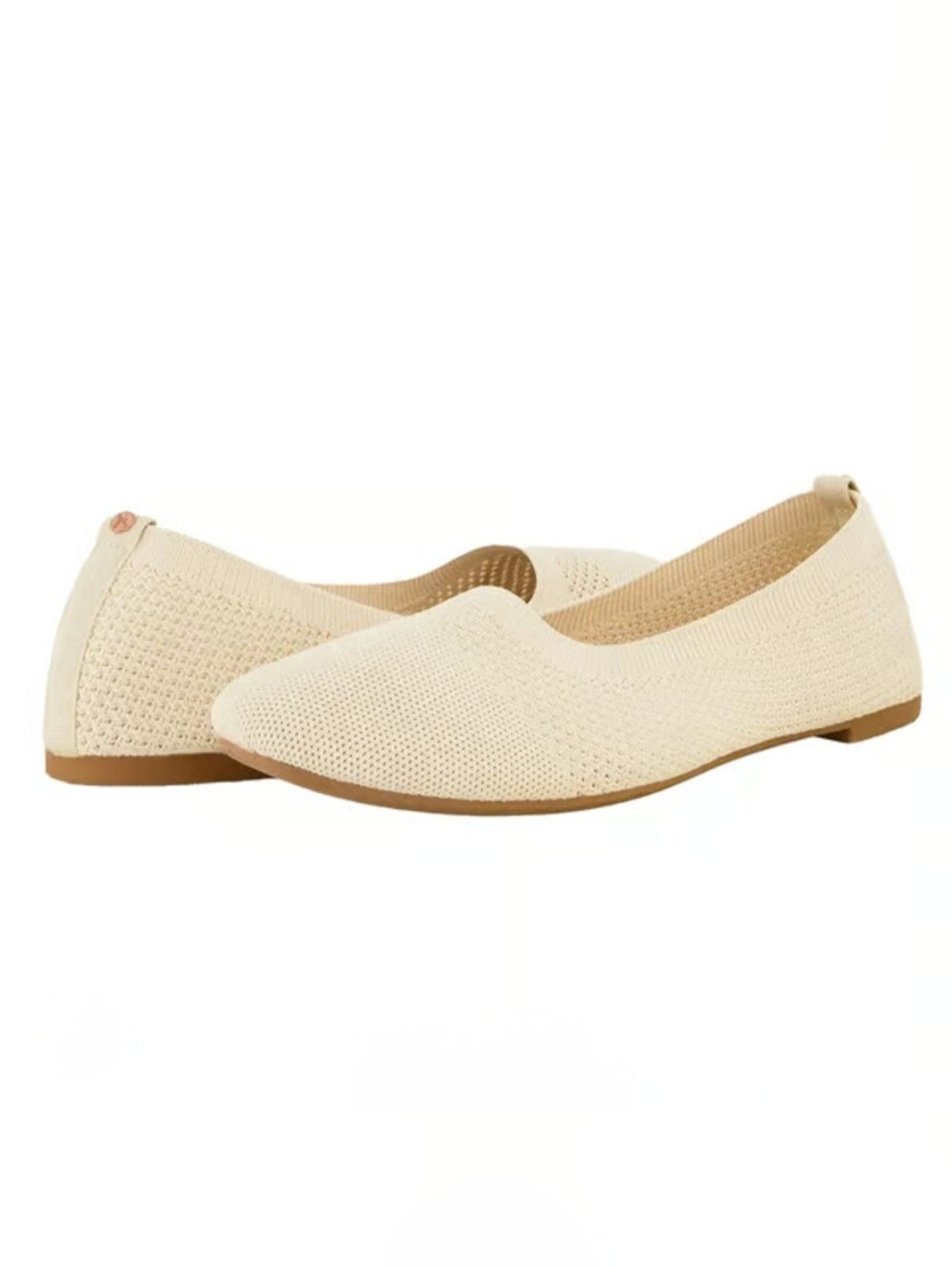 Danskin Vision Cream Knit Ballet Flat - Size 9